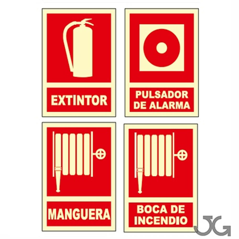 SEÑALES DE LUCHA CONTRA INCENDIOS EN CASTELLANO